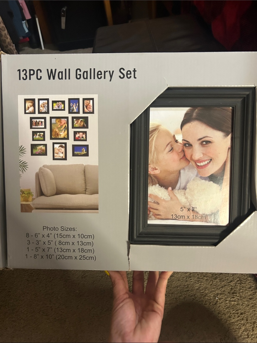 13PC Black Wall Gallery Frame Set